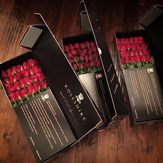 Black Flower Box